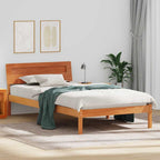Bettrahmen Wachsbraun 90 x 200 cm Massives Kiefernholz