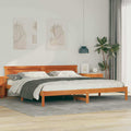 Bettrahmen Wachsbraun 180 x 200 cm Massives Kiefernholz