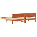 Bettrahmen Wachsbraun 180 x 200 cm Massives Kiefernholz