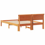 Bettrahmen Wachsbraun 120 x 200 cm Massives Kiefernholz