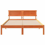 Bettrahmen Wachsbraun 135 x 190 cm Massives Kiefernholz