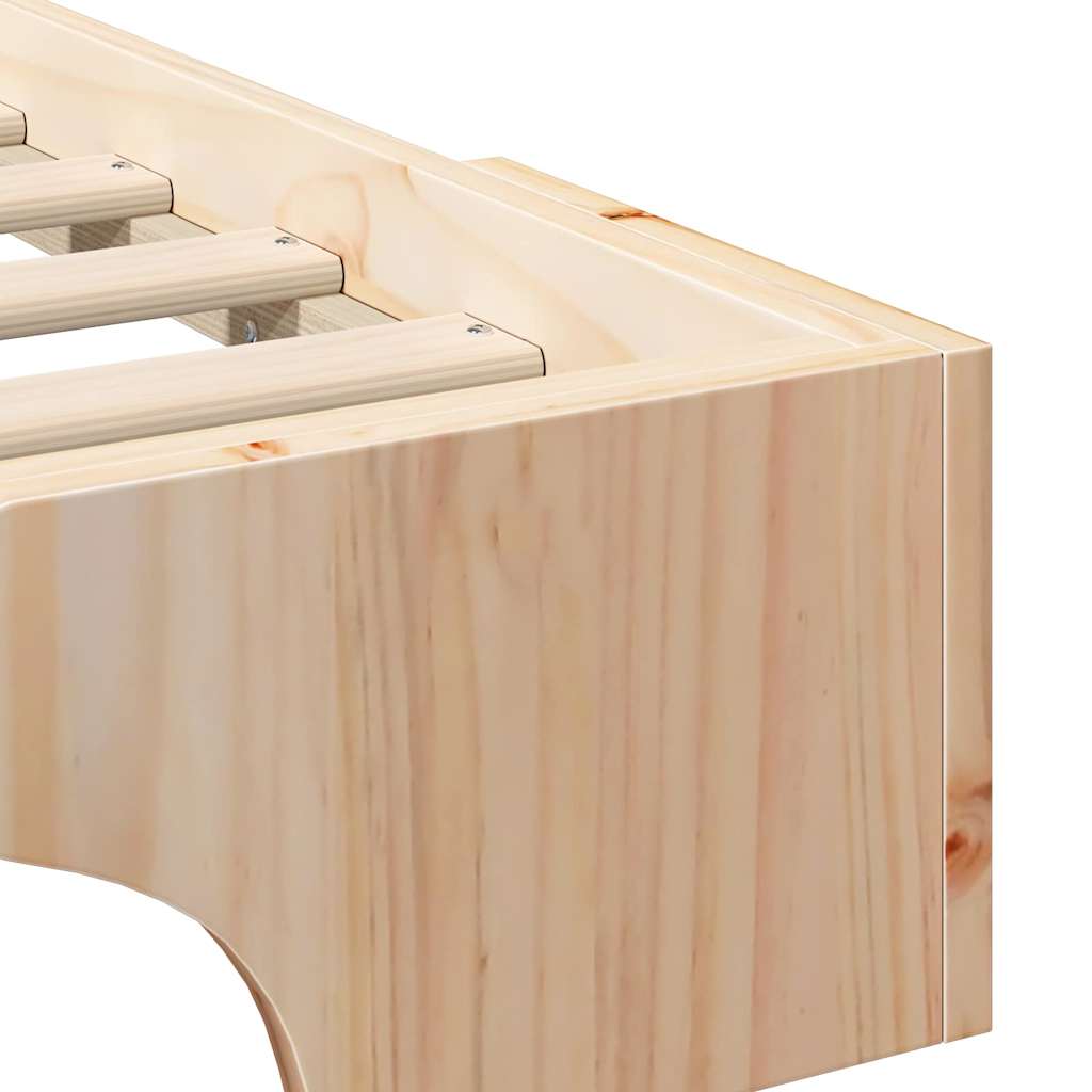 Bettrahmen Braun 80 x 210 cm Massives Kiefernholz
