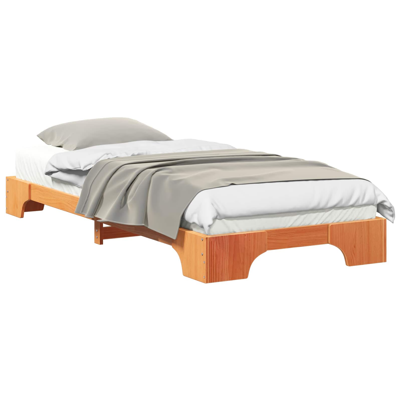 Bettrahmen Braun 80 x 210 cm Massives Kiefernholz