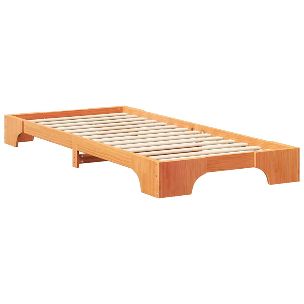 Bettrahmen Braun 90 x 210 cm Massives Kiefernholz