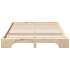 Bettrahmen Braun 140 x 210 cm Massives Kiefernholz