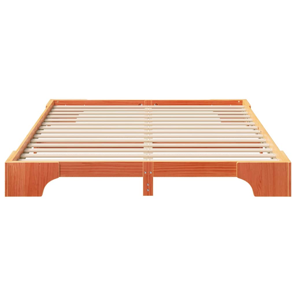Bettrahmen Braun 160 x 210 cm Massives Kiefernholz
