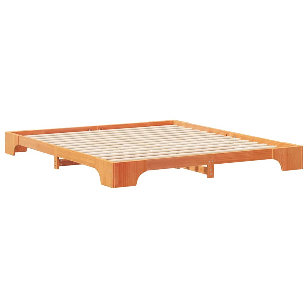 Bettrahmen Braun 180 x 210 cm Massives Kiefernholz