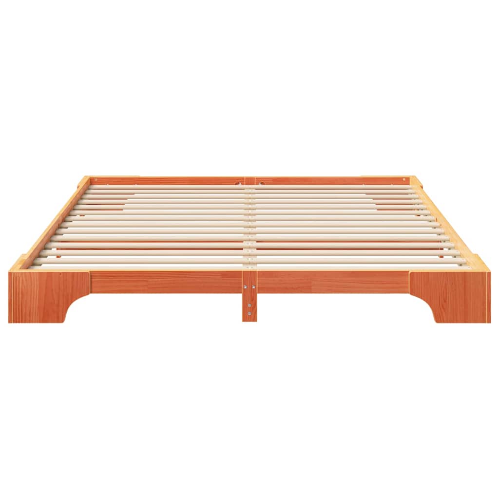 Bettrahmen Braun 180 x 210 cm Massives Kiefernholz