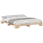 Bettrahmen Braun 200 x 210 cm Massives Kiefernholz