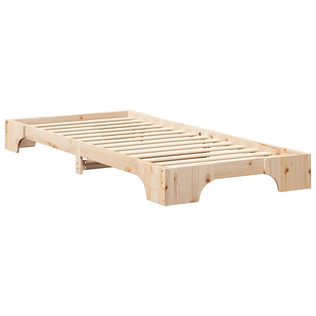 Bettrahmen Braun 80 x 220 cm Massives Kiefernholz