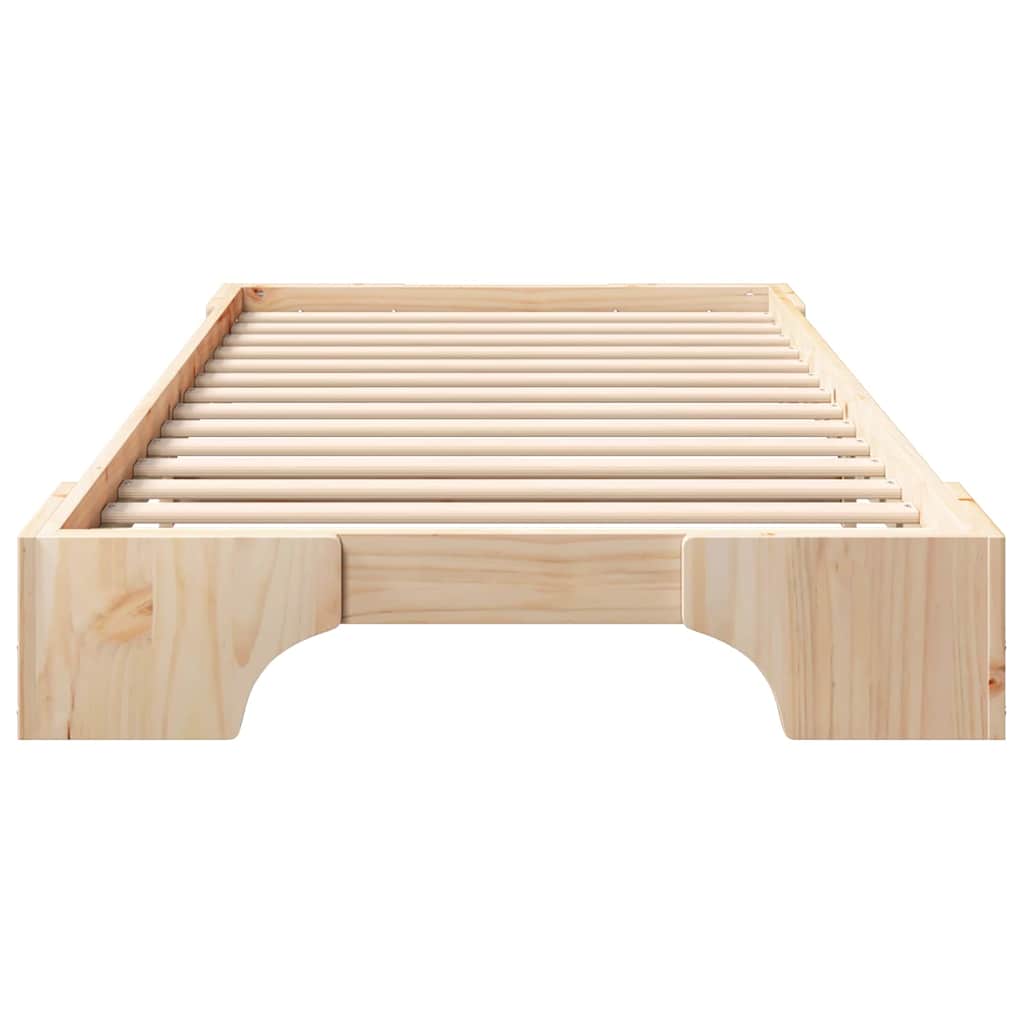 Bettrahmen Braun 80 x 220 cm Massives Kiefernholz
