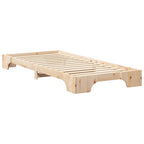 Bettrahmen Braun 90 x 220 cm Massives Kiefernholz