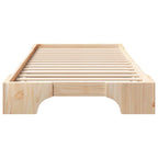Bettrahmen Braun 90 x 220 cm Massives Kiefernholz