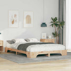 Bettrahmen Braun 140 x 220 cm Massives Kiefernholz
