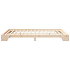 Bettrahmen Braun 140 x 220 cm Massives Kiefernholz