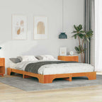 Bettrahmen Braun 140 x 220 cm Massives Kiefernholz