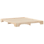 Bettrahmen Braun 200 x 220 cm Massives Kiefernholz