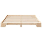 Bettrahmen Braun 200 x 220 cm Massives Kiefernholz