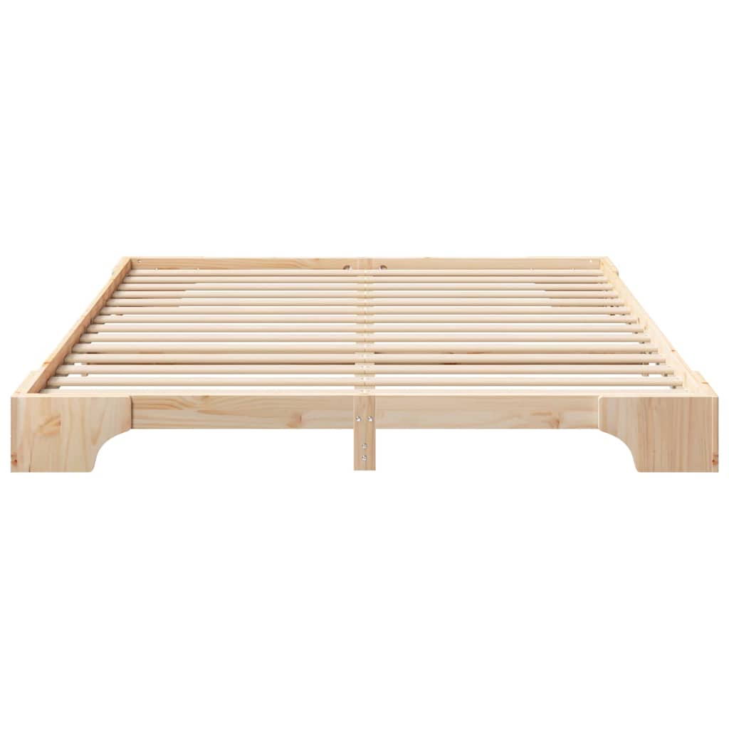 Bettrahmen Braun 200 x 220 cm Massives Kiefernholz