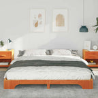 Bettrahmen Braun 200 x 220 cm Massives Kiefernholz
