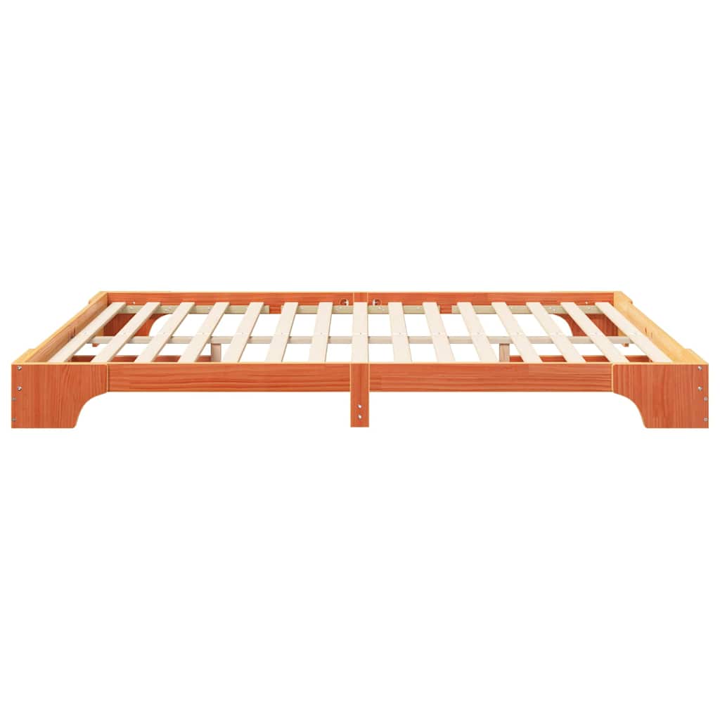 Bettrahmen Braun 200 x 220 cm Massives Kiefernholz
