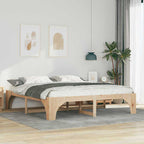 Bettrahmen Braun 200 x 200 cm Massives Kiefernholz