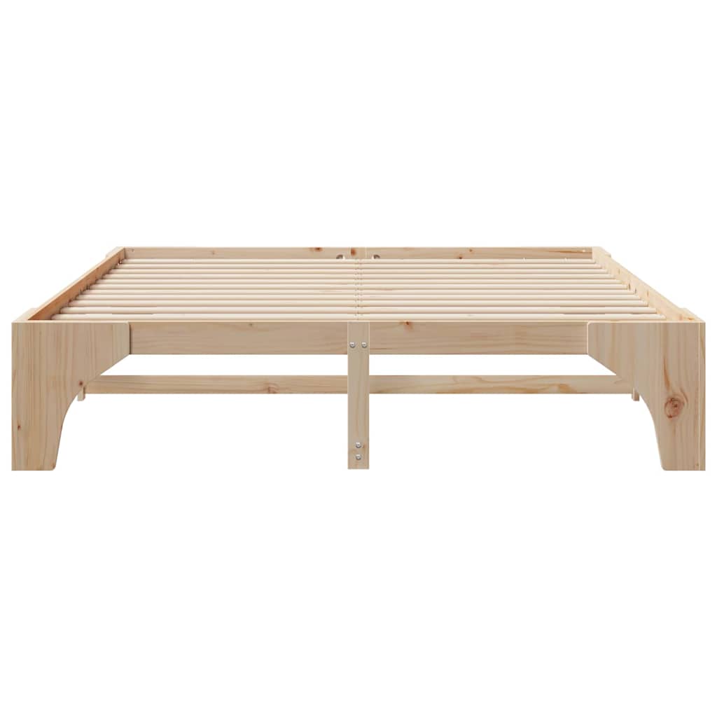 Bettrahmen Braun 200 x 200 cm Massives Kiefernholz