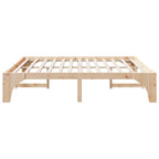 Bettrahmen Braun 200 x 200 cm Massives Kiefernholz