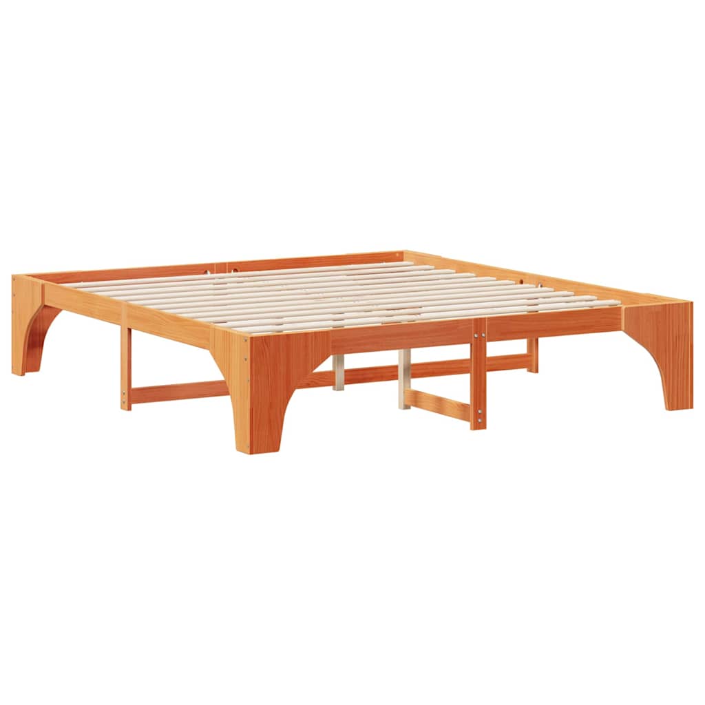 Bettrahmen Braun 200 x 200 cm Massives Kiefernholz