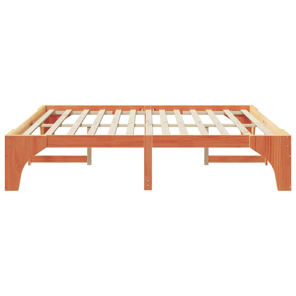 Bettrahmen Braun 200 x 200 cm Massives Kiefernholz