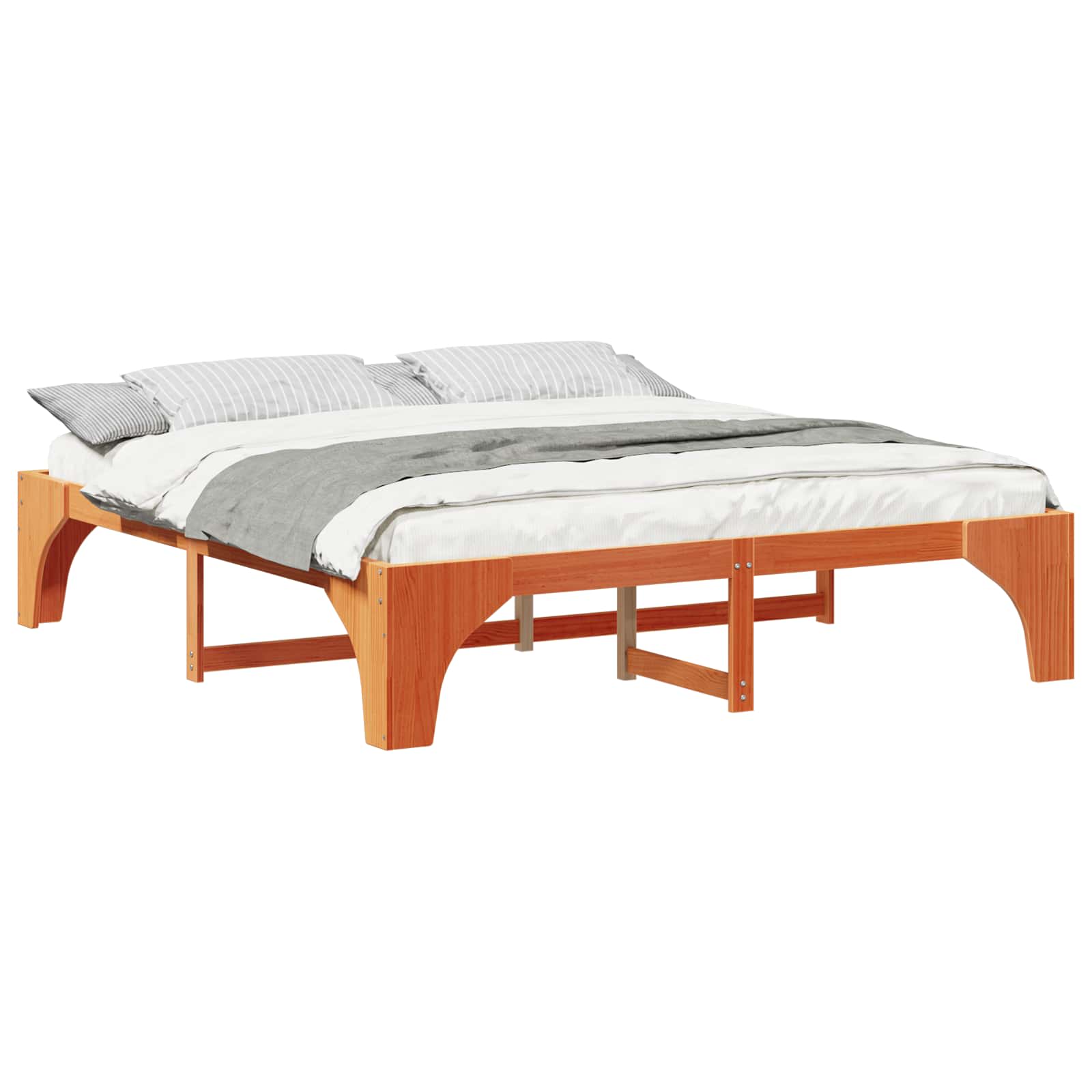 Bettrahmen Braun 180 x 200 cm Massives Kiefernholz