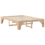 Bettrahmen Braun 150 x 200 cm Massives Kiefernholz