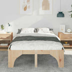 Bettrahmen Braun 120 x 200 cm Massives Kiefernholz