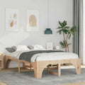 Bettrahmen Braun 135 x 190 cm Massives Kiefernholz