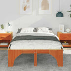 Bettrahmen Braun 135 x 190 cm Massives Kiefernholz
