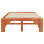 Bettrahmen Braun 135 x 190 cm Massives Kiefernholz