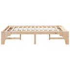 Bettrahmen Braun 120 x 190 cm Massives Kiefernholz