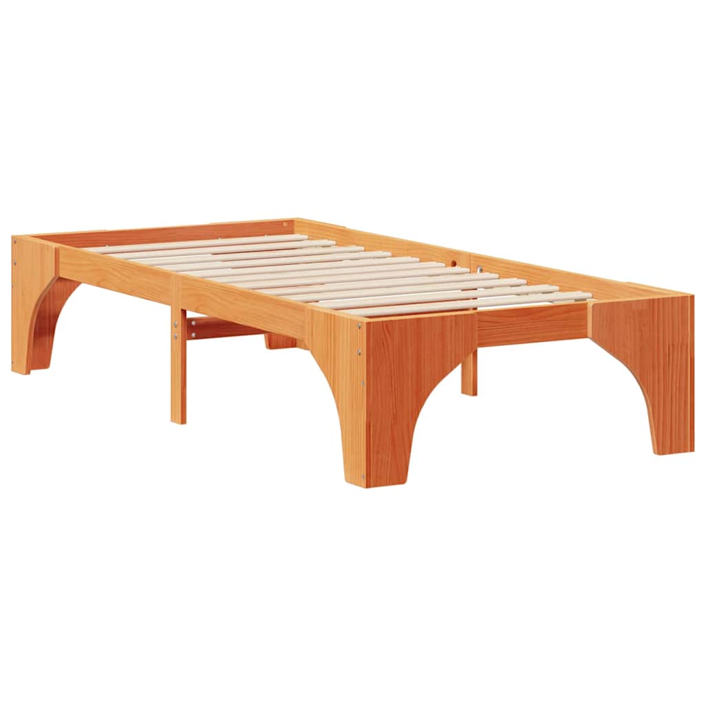 Bettrahmen Braun 100 x 200 cm Massives Kiefernholz