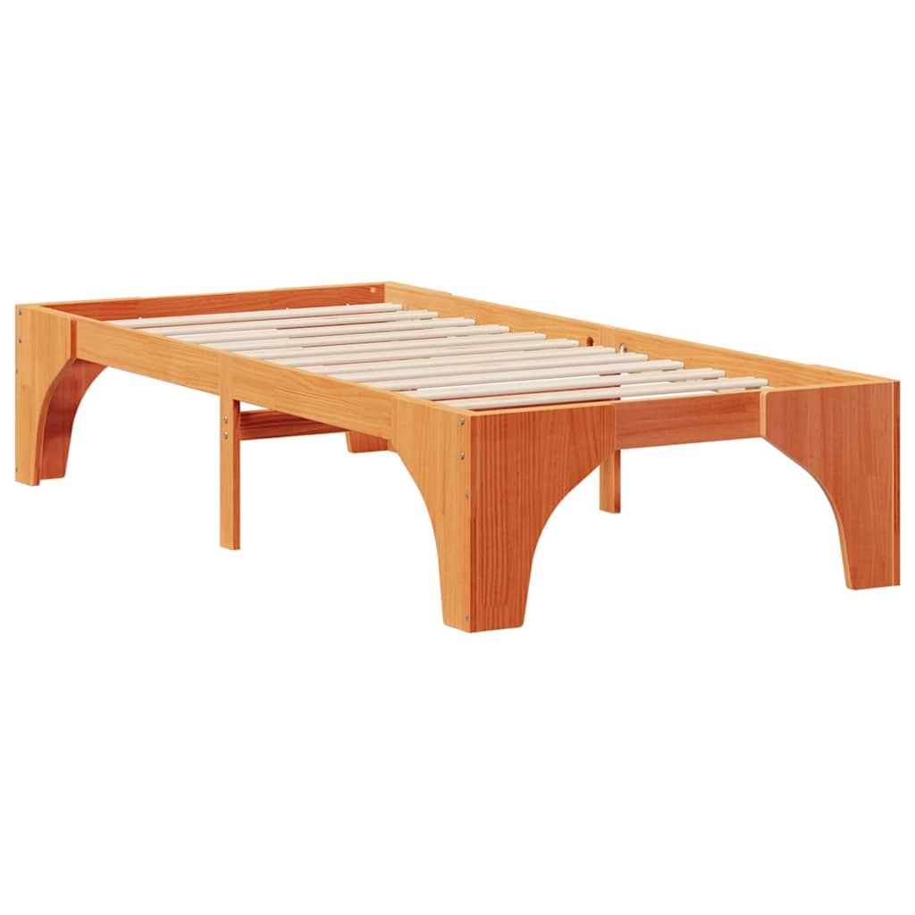 Bettrahmen Braun 90 x 200 cm Massives Kiefernholz