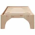 Bettrahmen Braun 90 x 190 cm Massives Kiefernholz