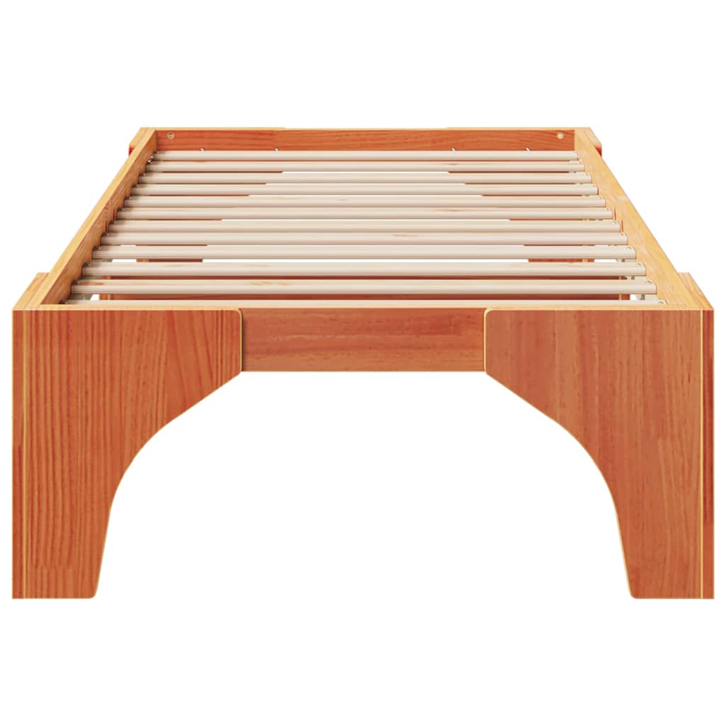 Bettrahmen Braun 90 x 190 cm Massives Kiefernholz