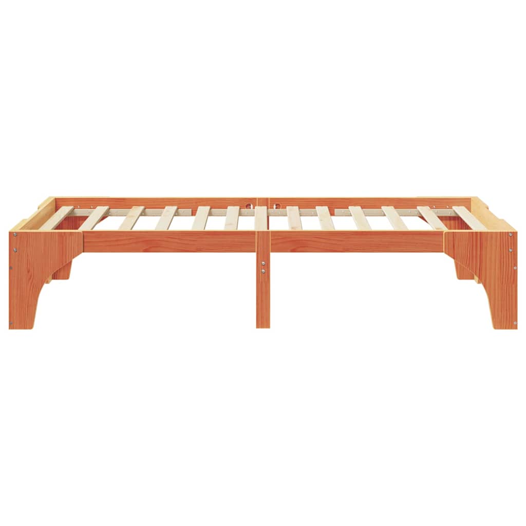 Bettrahmen Braun 90 x 190 cm Massives Kiefernholz