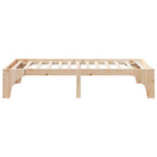 Bettrahmen Braun 75 x 190 cm Massives Kiefernholz