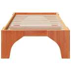 Bettrahmen Braun 75 x 190 cm Massives Kiefernholz