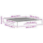 Bettgestell Braun 200 x 200 cm