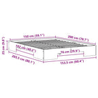 Bettgestell Braun 150 x 200 cm