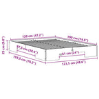 Bettgestell Braun 120 x 190 cm