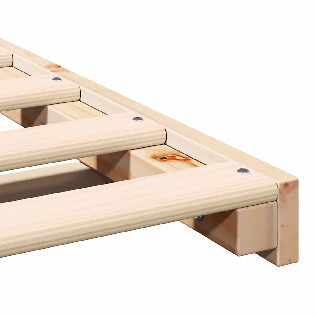 Bettrahmen Braun 200 x 200 cm Massives Kiefernholz