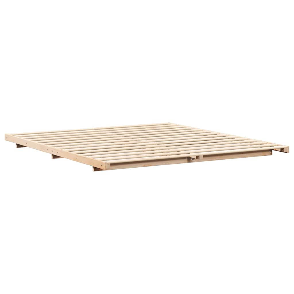 Bettrahmen Braun 200 x 200 cm Massives Kiefernholz
