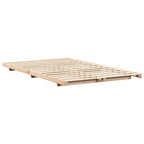 Bettrahmen Braun 135 x 190 cm Massives Kiefernholz